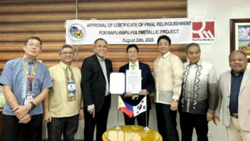 Rapu-Rapu Polymetallic Project receives certificate of Final Relinquishment